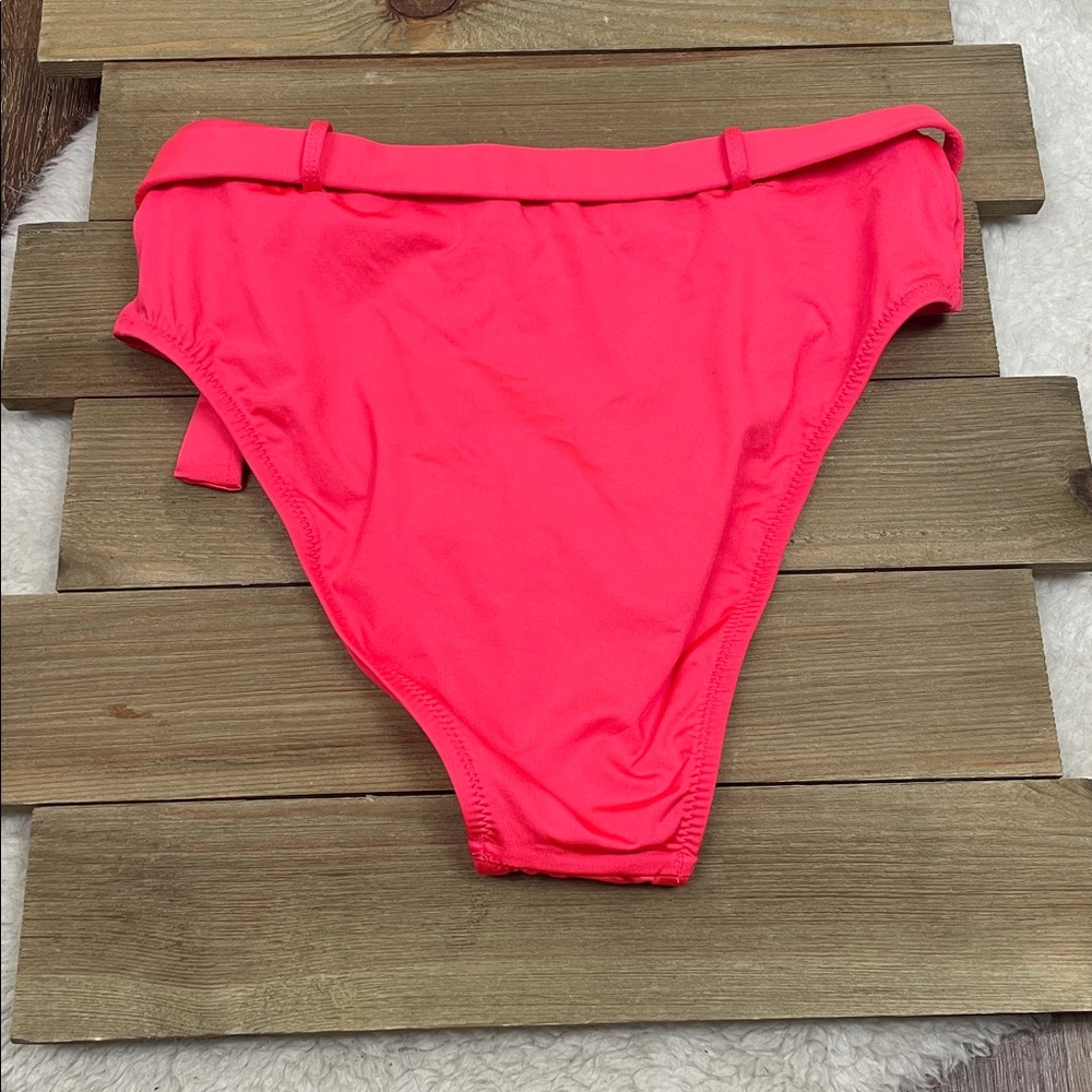 Sunshine 79 NWT High Waist Bikini Bottom W/ Adjustable Belt Watermelon - Picture 5 of 5